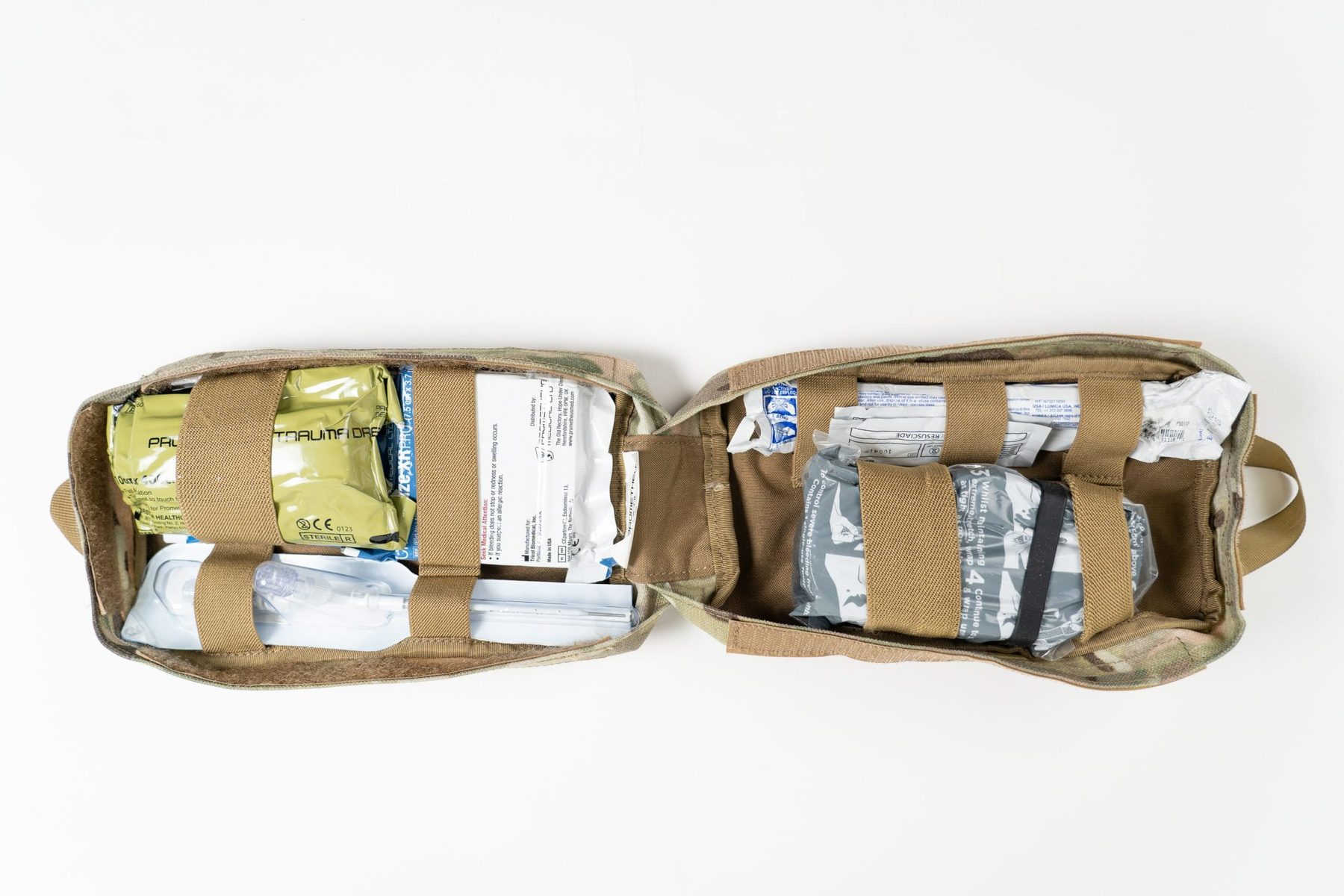Bolsa tática médica coletiva aberta, módulos PFM Medical